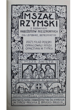 Mszał Rzymski z dodaniem Nabożeństw Nieszpornych