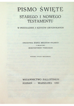 Pismo Święte Starego i Nowego Testamentu
