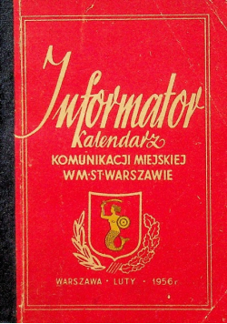 Informator kalendarz komunikacji miejskiej WM ST Warszawie