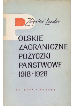 Polskie zagraniczne pożyczki państwowe 1918 - 1926