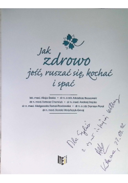 Jak zdrowo jeść ruszać się kochać i spać