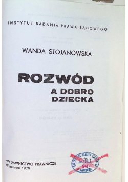 Rozwód a dobro dziecka