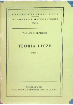 Teoria liczb Część II