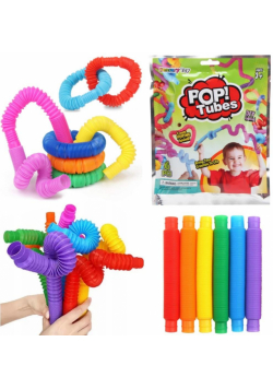 Rurki sensoryczne pop tube 6szt