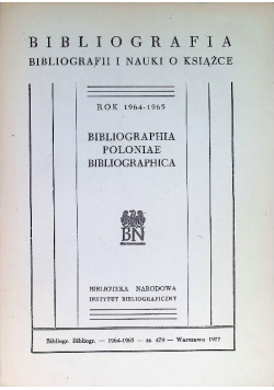 Bibliografia bibliografii i nauki o książce