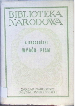 Brodziński Wybór pism