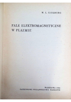 Fale elektromagnetyczne w plazmie