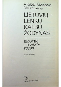 Słownik litewsko polski