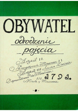 Obywatel  odrodzenie pojęcia