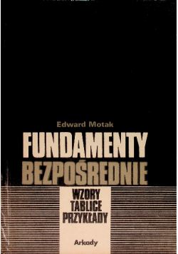 Fundamenty bezpośrednie wzory tablice przykłady