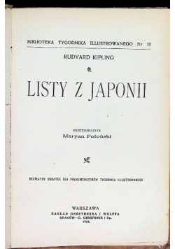 Listy z Japonii, 1904 r