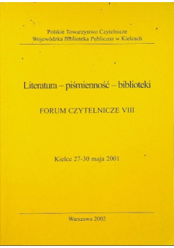Literatura piśmienność biblioteki Forum czytelnicze VIII