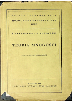Teoria mnogości Tom 27