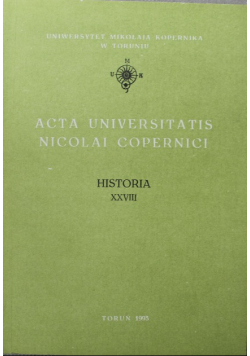 Acta Universitatis Nicolai Copernici Historia XXVIII