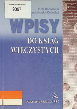 Wpisy do ksiąg wieczystych