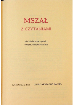 Mszał z czytaniami