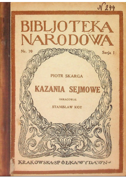Kazania sejmowe 1925 r.