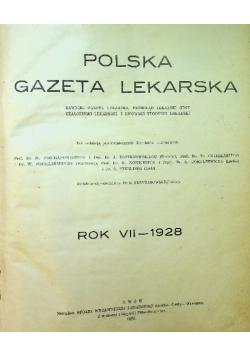 Polska gazeta lekarska Tom VII 1928 r