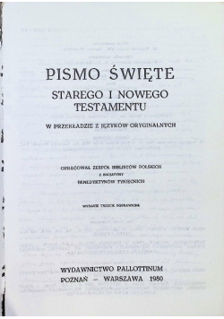 Pismo Święte Starego i Nowego Testamentu