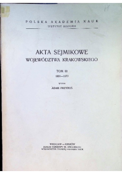 Akta sejmikowe Województwa krakowskiego