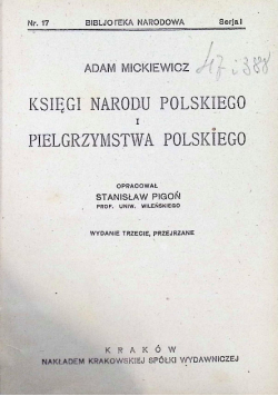 Księgi Narodu i Pielgrzymstwa Polskiego 1924 r.