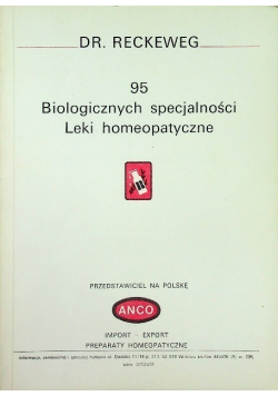 95 biologicznych specjalności leki homeopatyczne