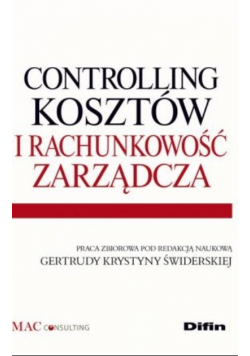 Controlling kosztów i rachunkowość zarządcza