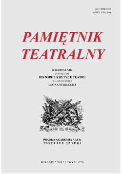 Pamiętnik teatralny kwartalnik Zeszyt 3-4 / 83