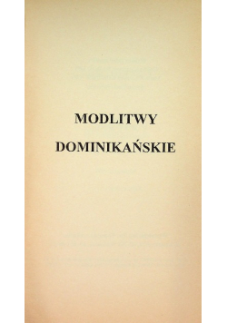 Modlitwy dominikańskie
