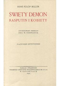 Święty Demon Rasputin i kobiety 1932 r.