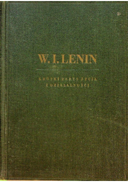 Lenin Krótki zarys życia i działalności 1949 r.