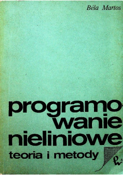 Programowanie nieliniowe teoria i metody