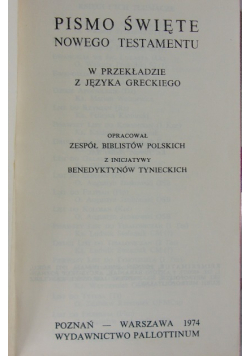 Pismo Święte Nowego Testamentu