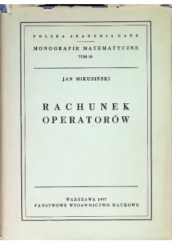 Rachunek operatorów Tom 30