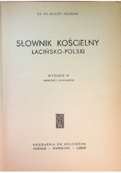 Słownik kościelny łacińsko-polski