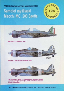Samolot myśliwski Macchi MC. 200 Saetta