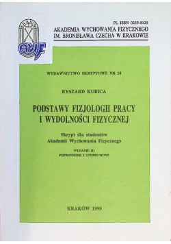Podstawy fizjologii pracy i wydolności fizycznej Nr 24 / 99