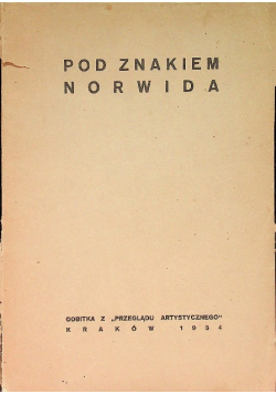 Pod znakiem norwida 1934 r