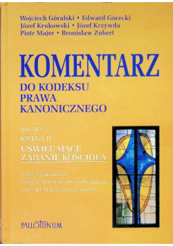 Komentarz do kodeksu prawa kanonicznego Tom III