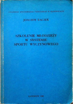 Szkolenie młodzieży w systemie sportu wyczynowego