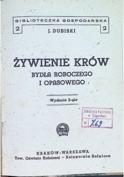 Żywienie krów bydła roboczego