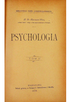 Psychologia Tom 3 1903 r.