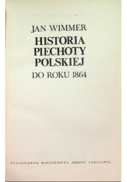Historia piechoty polskiej do roku 1864