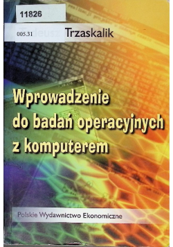 Wprowadzenie do badań operacyjnych z komputerem