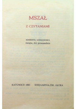 Mszał z czytaniami