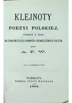 Klejnoty poezyi polskiej