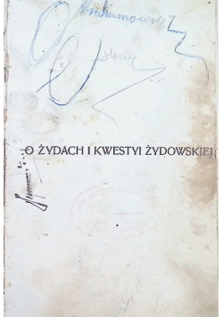 O żydach i kwestyi żydowskiej 1913 r