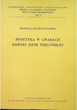 Fonetyka w gwarach dawnej ziemi wieluńskiej