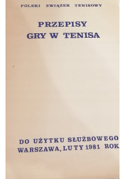 Przepisy gry w tenisa Polski Związek Tenisowy