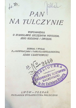 Pan na Tulczynie 1925 r